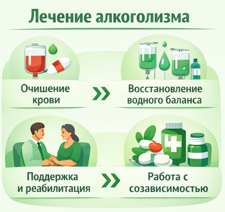 лечение алкоголизма в Катав-Ивановске этапы